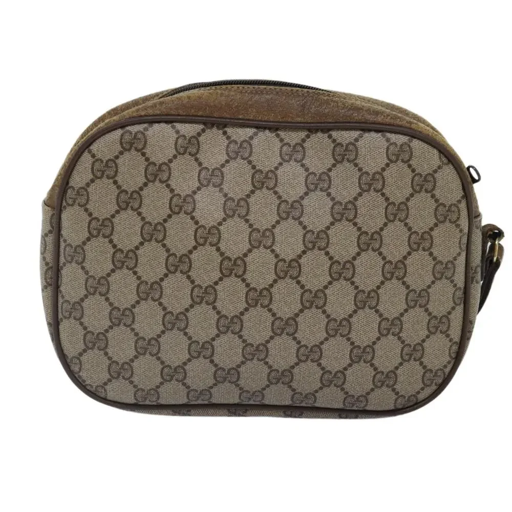 GUCCI GG Supreme Web Sherry Line Clutch Bag Pvc Beige Red 89 01 034 - Picture 3 of 16